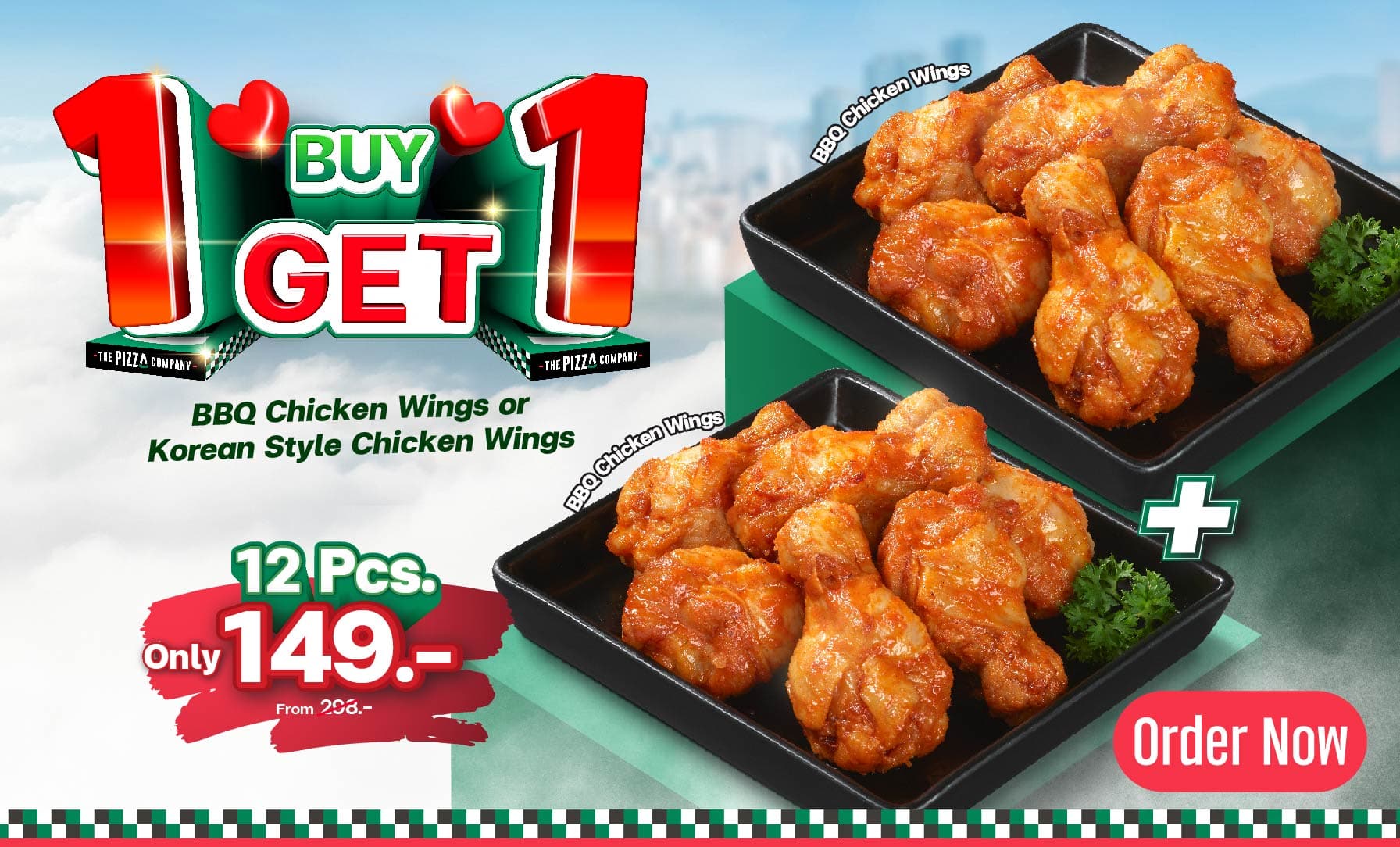 Buy 1 Get 1 Free for BBQ Chicken Wings 6